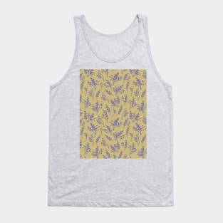 Vector pattern with herbs and flowers silhouettes Tank Top